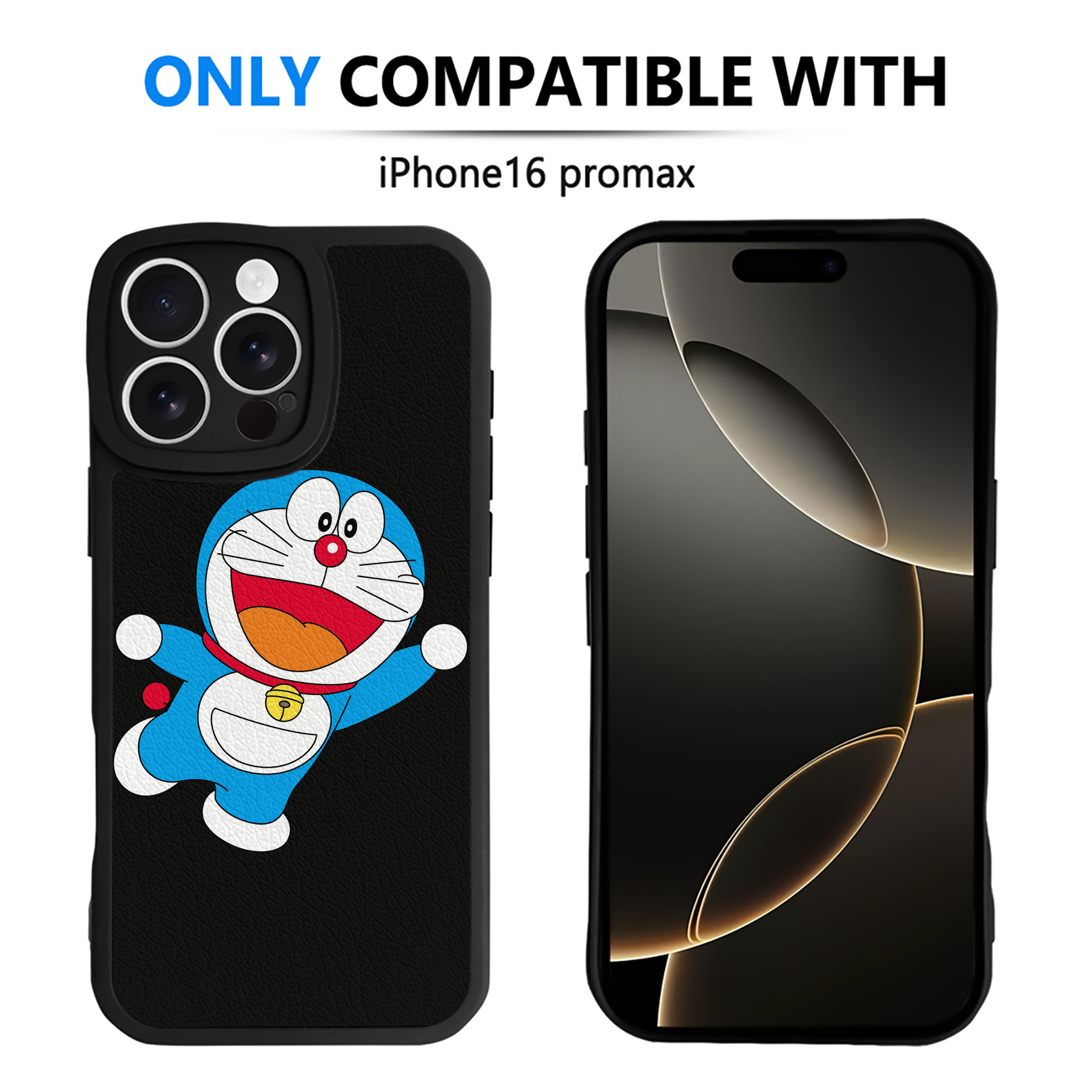 （画像用） ドラえもん Doraemon 【iPhone 16シリーズ対応】シリコンスマホケース（レザー調） 材質：シリコン